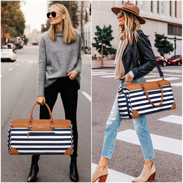 best travel duffel bag women's Weekender Women | Duffle Bag For Women | Overnight Bag | Bag keeps your shoes or dirty clothes separate from the main compartment 15 Best Weekender Bags We've