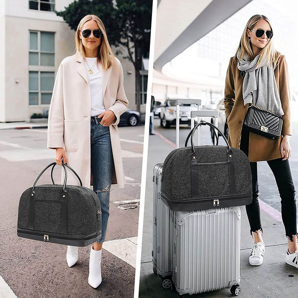 XB Travel Duffle Bag for Women & Men Vegan Leather Overnight