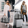 Fashion Large Travel Duffel Bag with Shoe Compartment for Women (Grey)