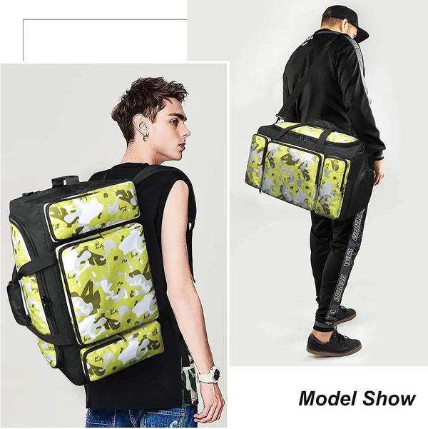 4-Way Gym Sports Duffle Bags with Shoe Compartment & Wet Pocket for Men